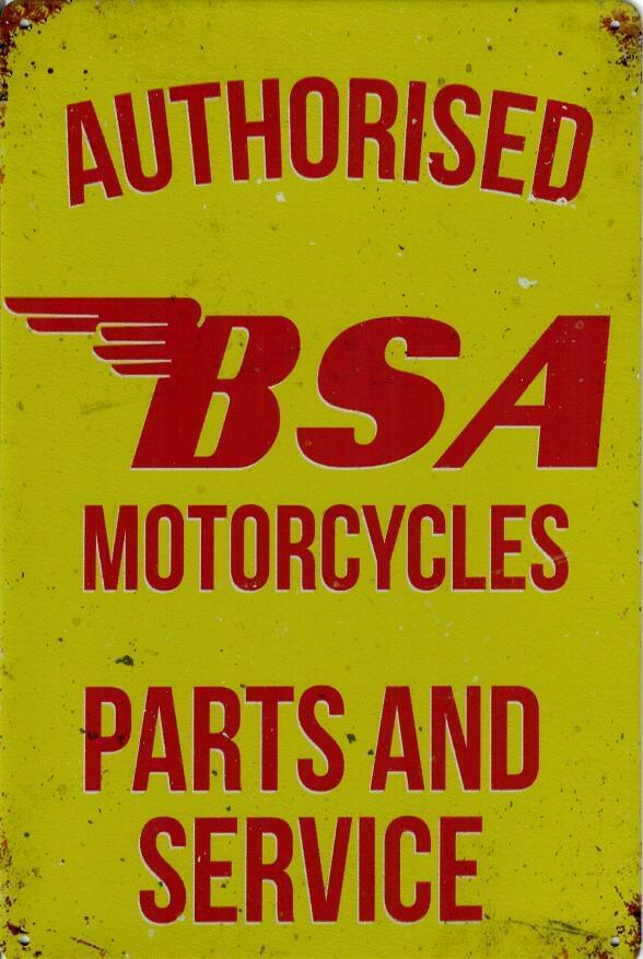 Authorised BSA Motorcycles - Old-Signs.co.uk